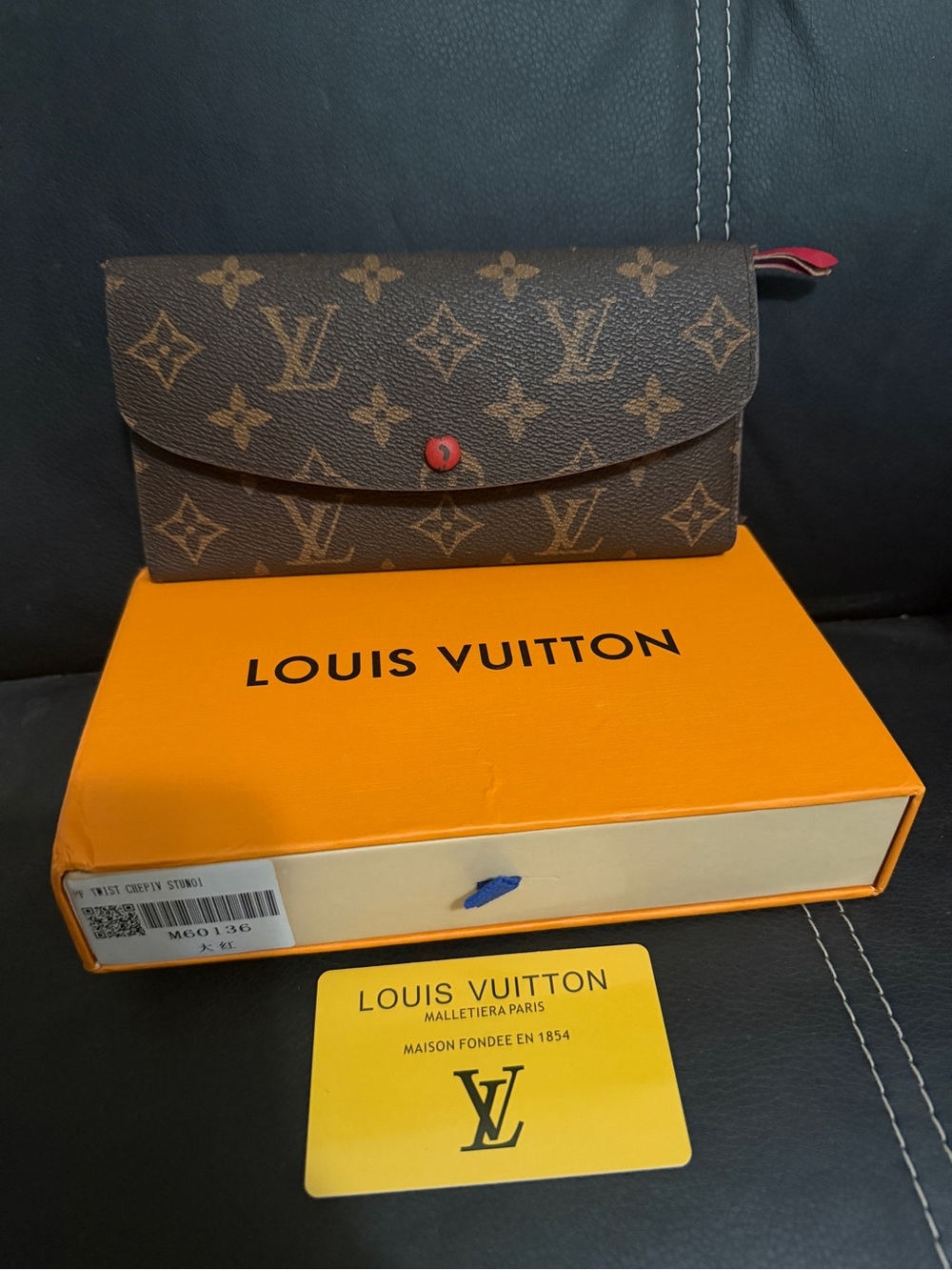 Louis Vuitton Monogram Canvas Red-Accent Continental Wallet